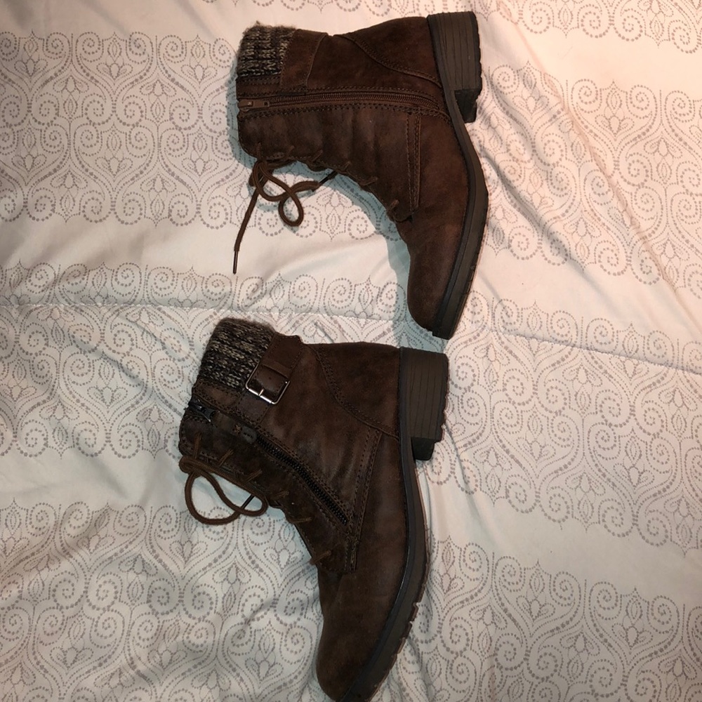 Walmart brown combat boots